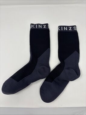 Sealskinz Men's Black & Dark Gray Performance Crew Socks 40